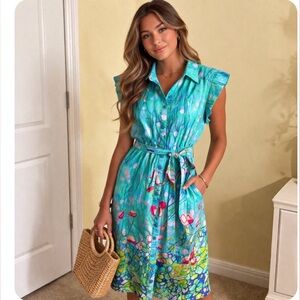 Simply Art by Dolcezza  Nwot dress - stunning wearable art shirt dress